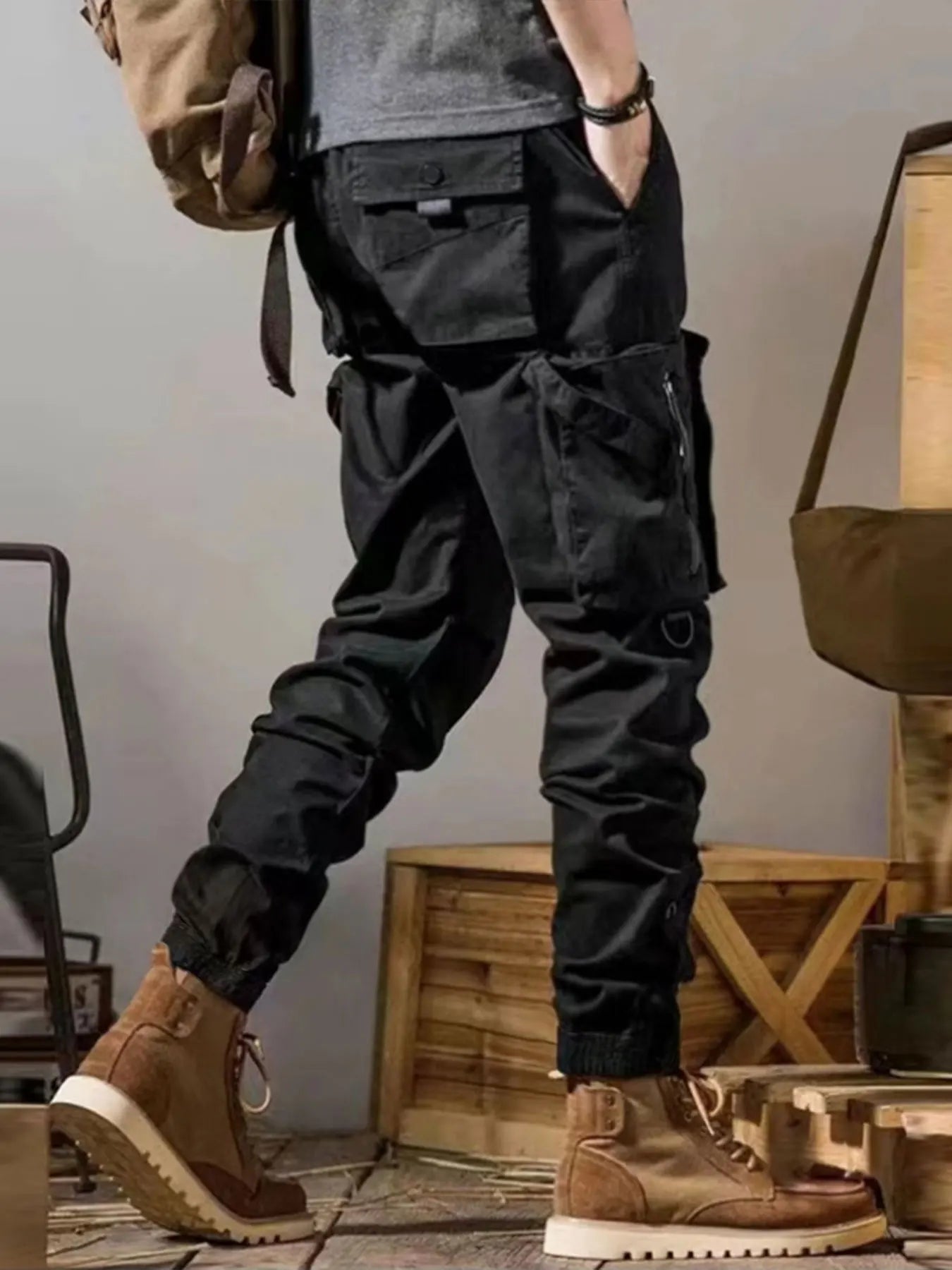 Men's Cargo Sweatpants Athletic Running Pants Mens Cargo Pants Casual Hiking Pants Joggers Fitness Pants Track Pants Streetwear