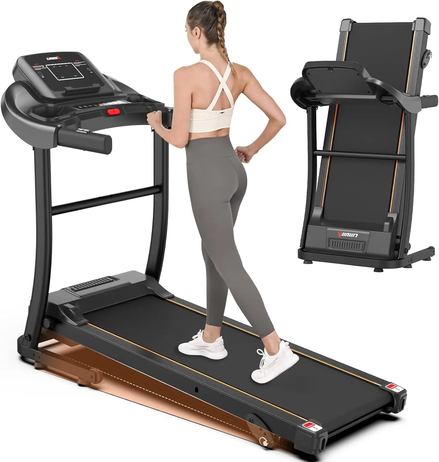 Treadmill for Home, 3.0 HP Treadmill with Incline, Heart Rate Sensors, Digital Display for Walking, Running, and Indoor Fitness