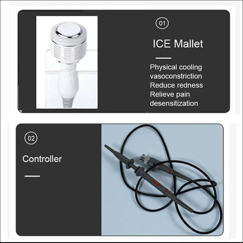 NEW 2 In 1 RF High Frequency Vascular Removal Machine Multifunction Face Spider Vein Red Blood Vessel Treatment Beauty Equipment