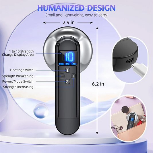 AAA87 Body Sculpting Machine - Professional Handheld Cordless Cellulite Massager - Suitable for Belly, Neck, Legs, Hip, Arms