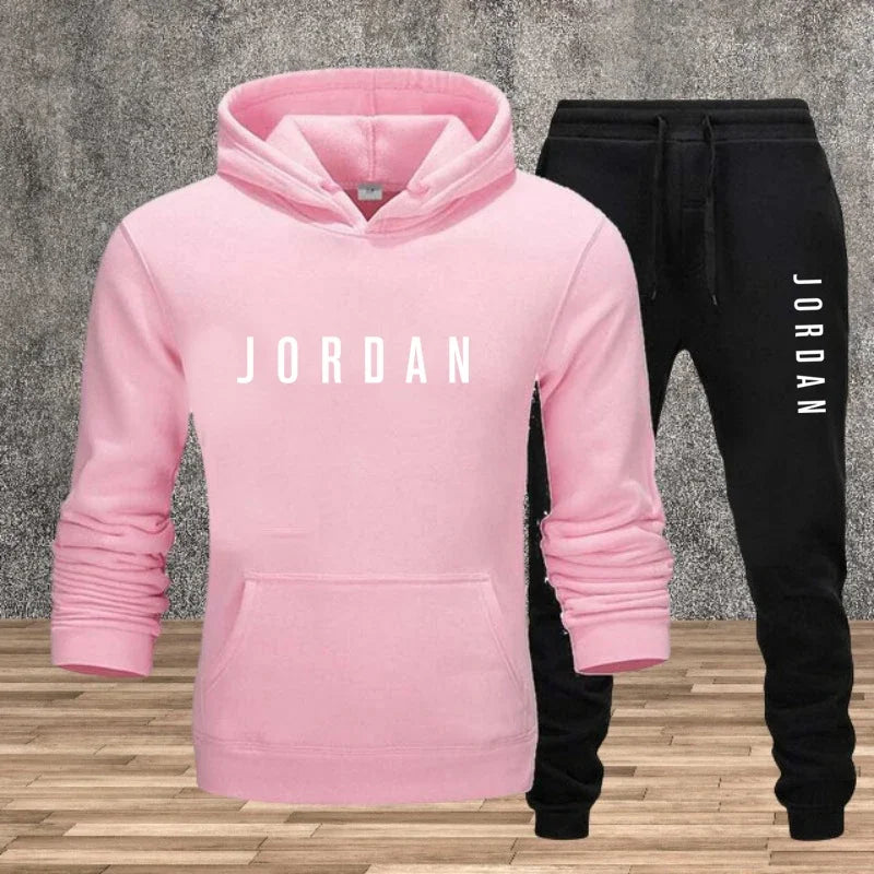 New men's solid-color long-sleeved two-piece gym sportswear hooded sweatshirt and pants for autumn_Winter 2025 trendyol trendyol