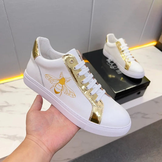 High-top Men's Top Genuine leather Outdoor Sports shoes Luxury fashion Lace-up sneaker Classic everything Handmade Running shoes