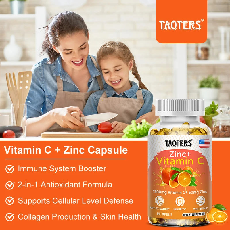 Taoters Vitamin C + Zinc Supplement for Immune Health