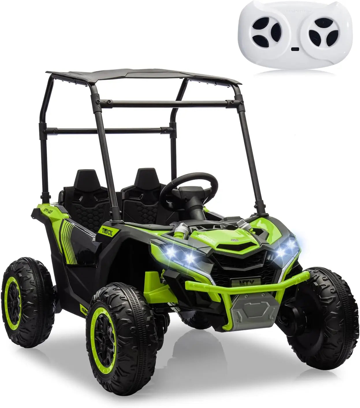 124V Ride on Cars for Kids,Kids Electric Vehicles UTV with Remote Control, Safety Belt, Horn,Music, and Lights, 3 Speeds